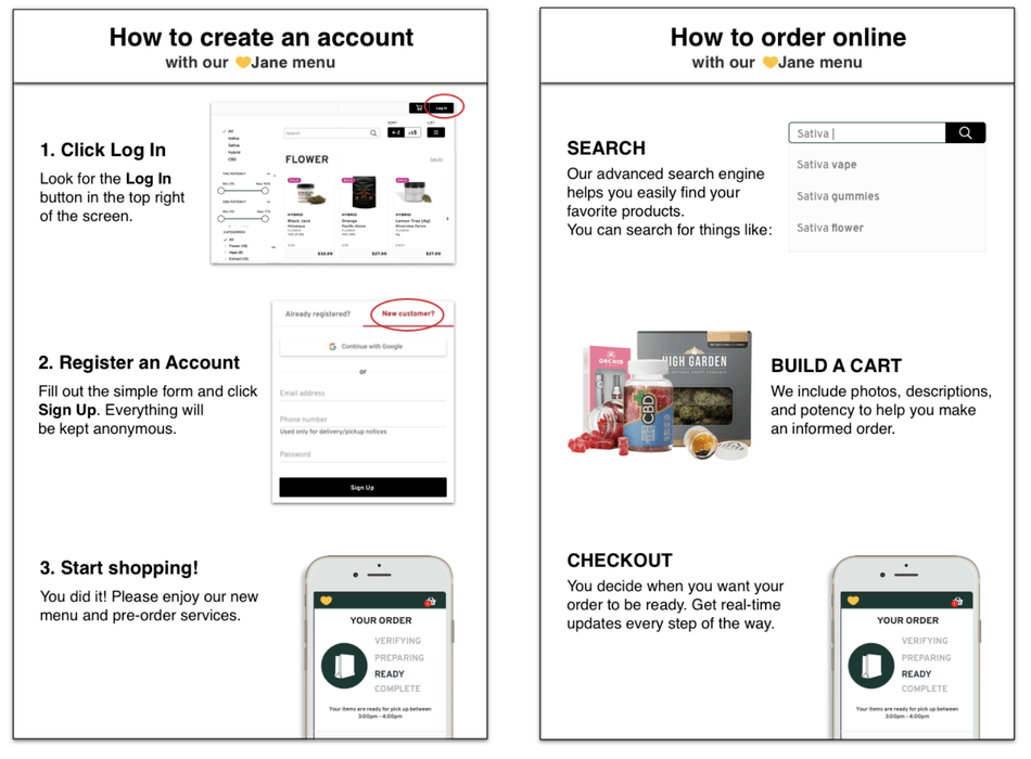 How to sign in and use the new Jane Menu